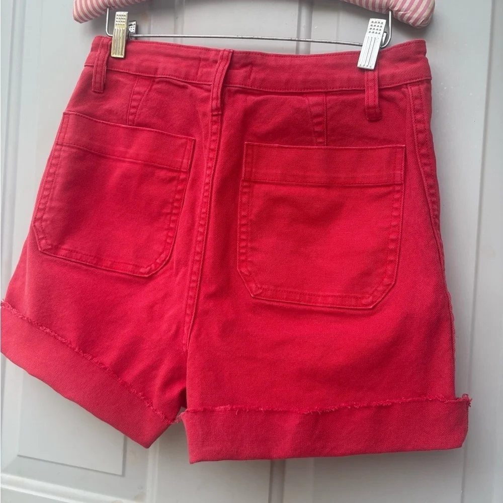 Madewell Red Denim Shorts